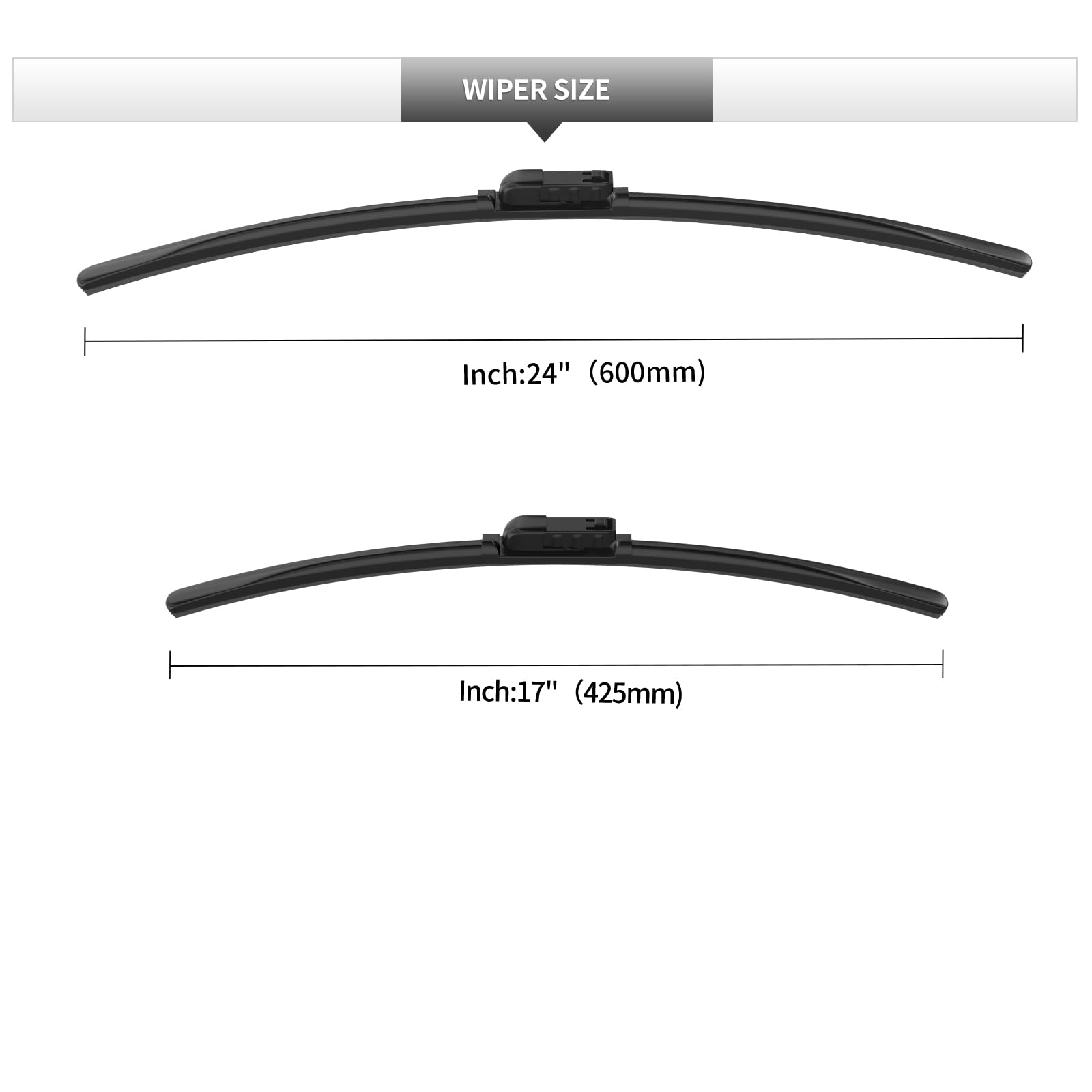 Gardimu Front And Rear Windshield Wiper Blades, 3 Pcs Front And Back Windshield Wipers Blades Replacement For Chevy Equinox 2010