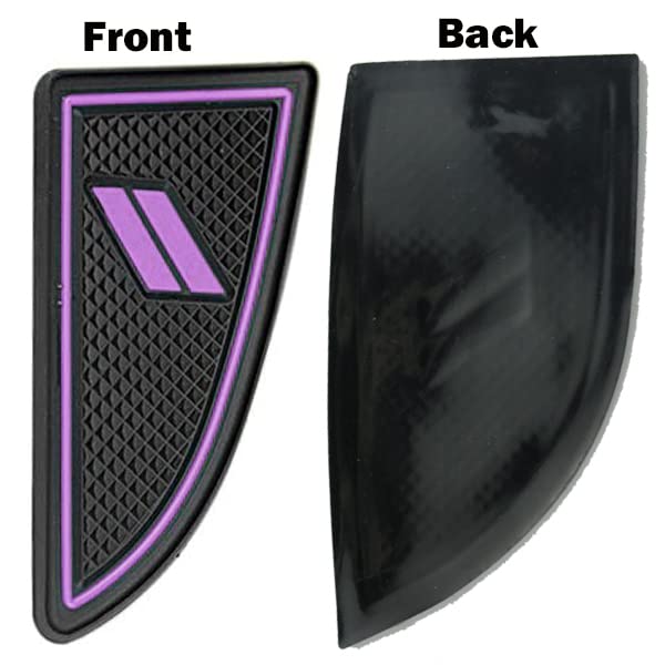 Custom Fit For 2015-2020 Dodge Challenger Cup Holder Insert & Center Console Shifter Liner Trim Mats, Dodge Challenger Interior Accessories Cup Door Center Console Liner (11Pcs, Purple)