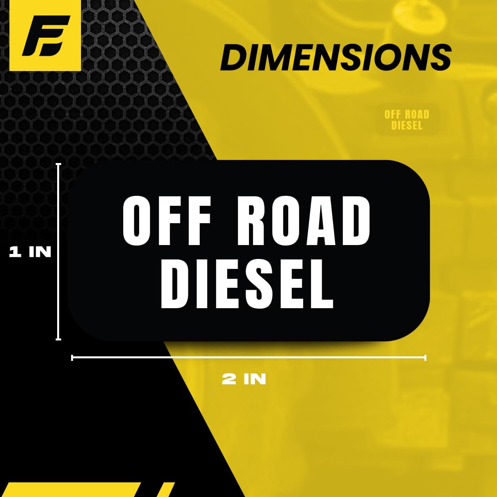 Off Road Diesel Sticker - Tractors, Construction, Agriculture, And Heavy Equipment - Weather Proof, Extreme Stick, Commercial Gr