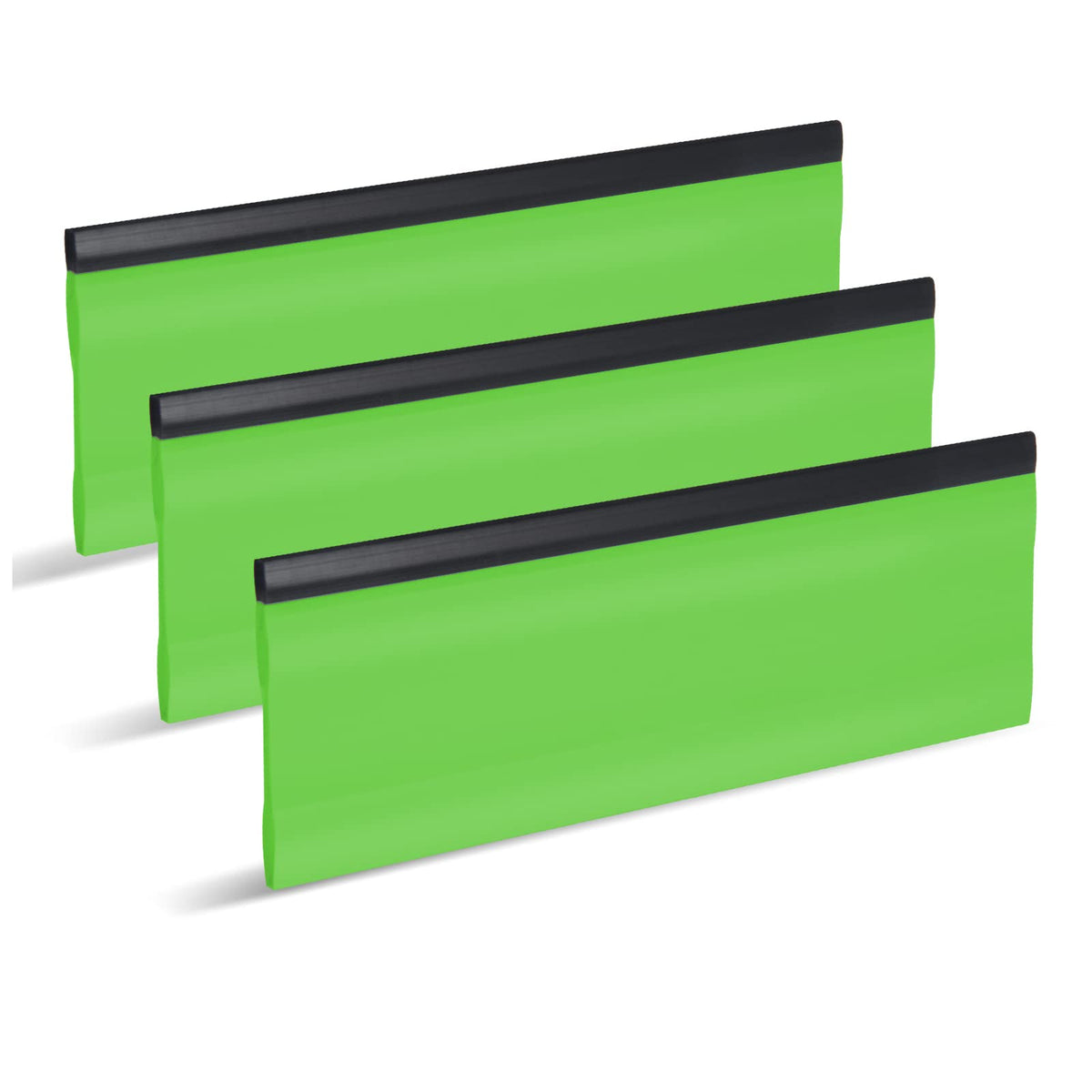 Foshio 6 Inch Rubber Squeegee For Kitchens, Glass, Shower And Car Windows, Film Installation Vinyl Scraper Tint Squeegee, Windshield Glass Cleaning Tool, Pack Of 3 (Green)