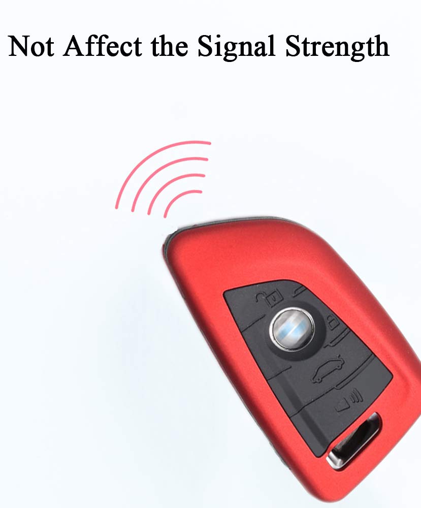 Sanrily 1Pcs Key Fob Cover Case For Bmw X1 X3 X5 X6 5 Series 2018 7 Series 2017 Up 2 Series 6 Series Gt Carbon Fiber Abs Silicone Keyless Remote Key Fob Protector With Keychain Black