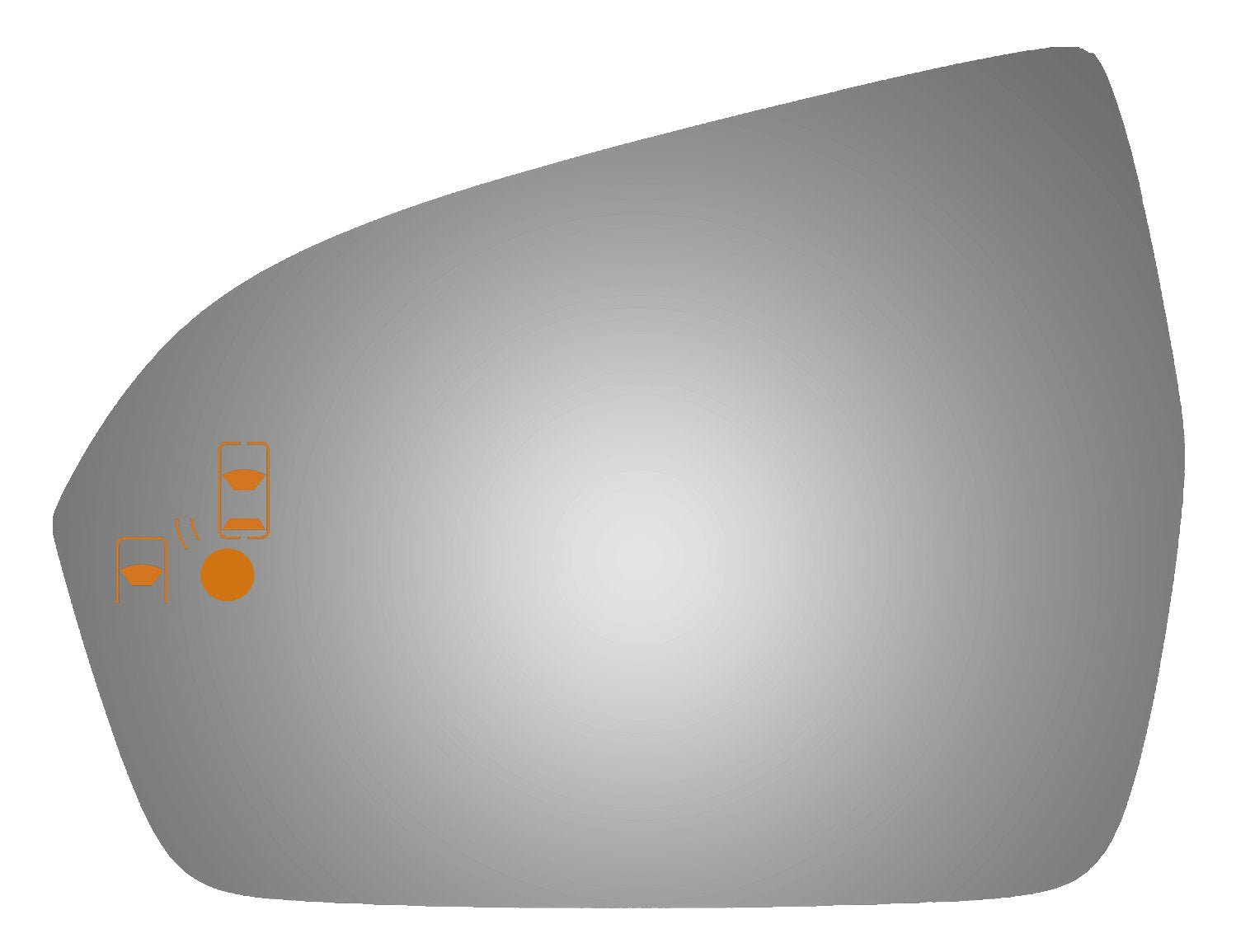 Burco 4637B Redi-Cut Left Side Mirror Glass w/Blind Spot for 2015-2016 Lincoln MKC