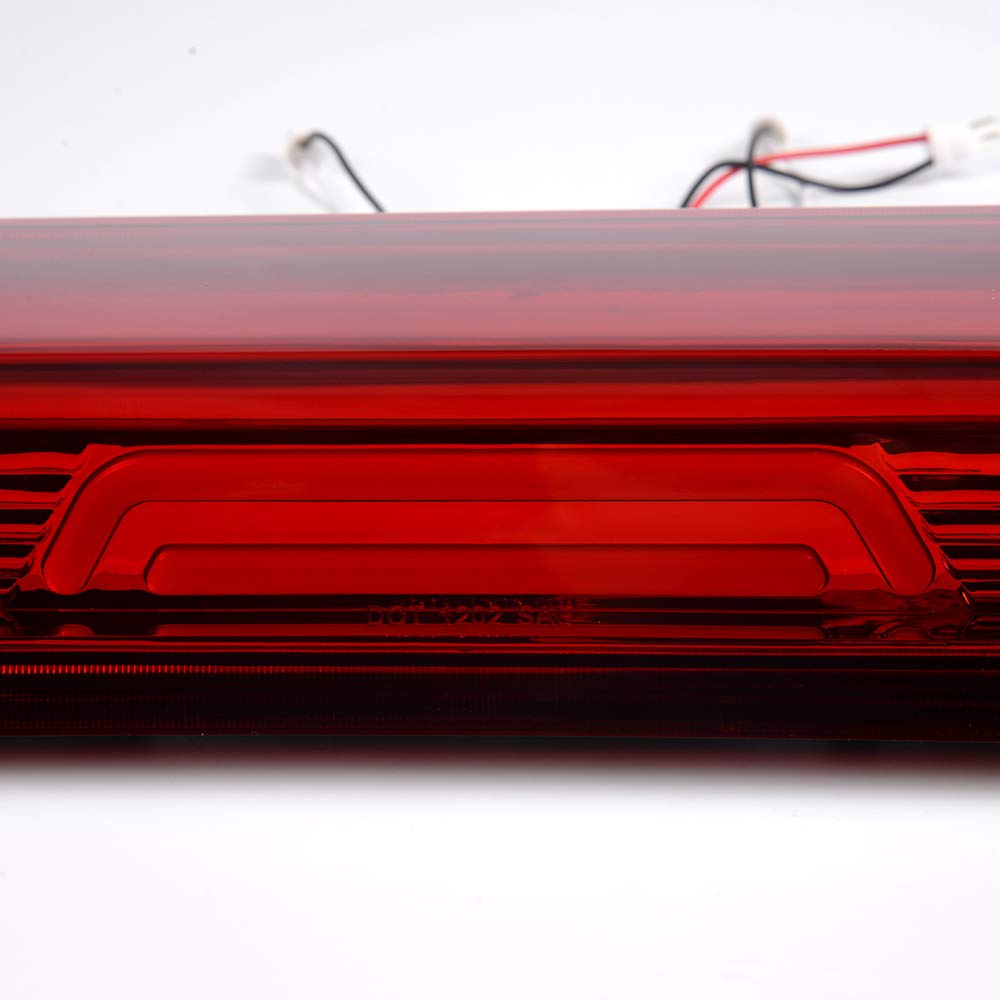 Cheda Led Third 3D Brake Lights, Compatible With 2004-2008 Ford F-150/Lobo, Red Lens Clear Housing Led Bar Tail Cargo Lamp, 7L3Z