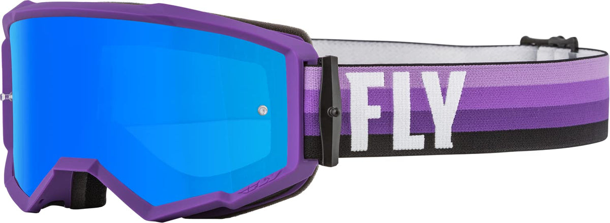 Fly Racing Zone Men'S Off-Road Motorcycle Goggles - Purple/Black W/Sky Blue Mirror/Smoke Lens / One Size