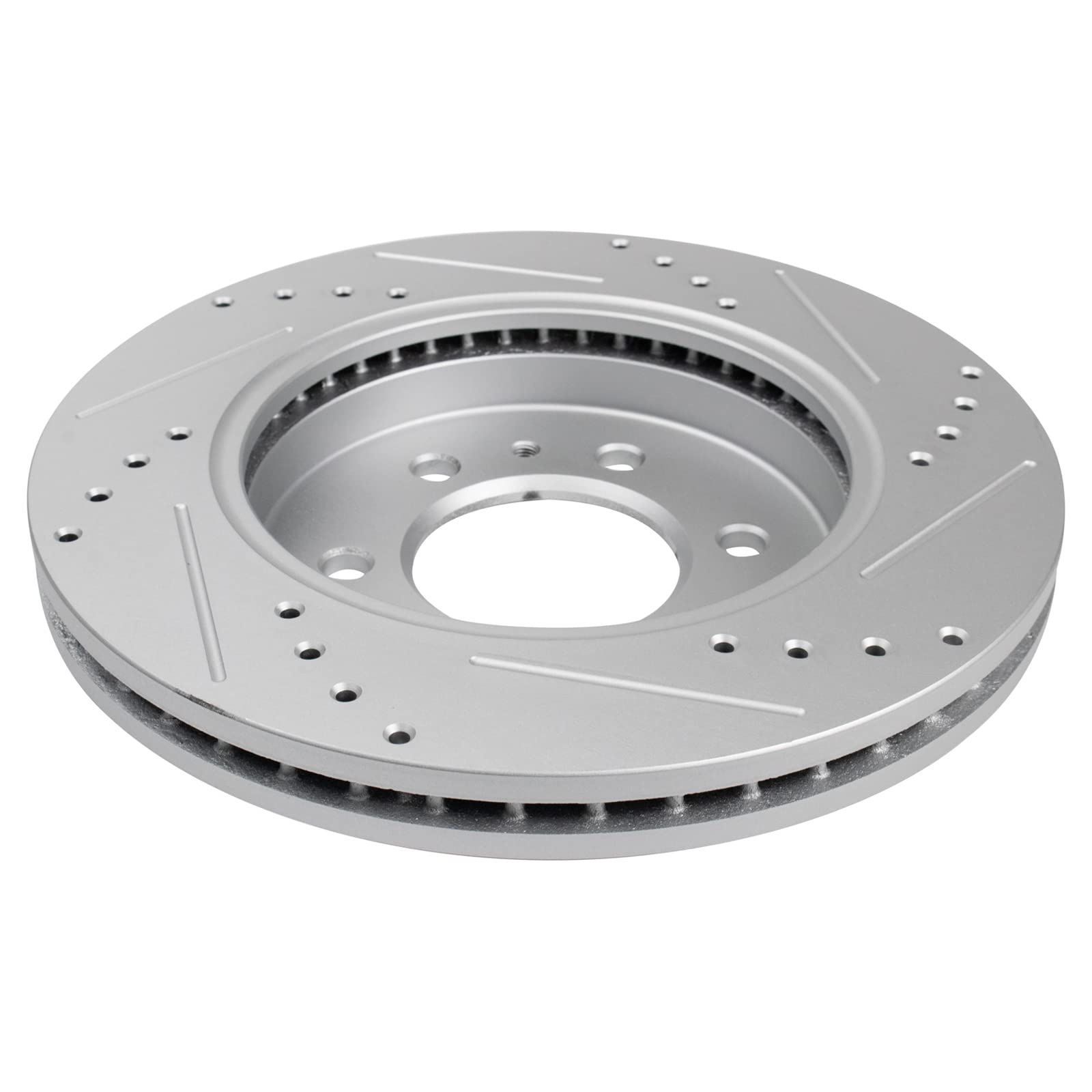 Trq Front Performance Brake Rotors Set Premium G-Coated Cross Drilled & Slotted Compatible With 2009 Ford F-150