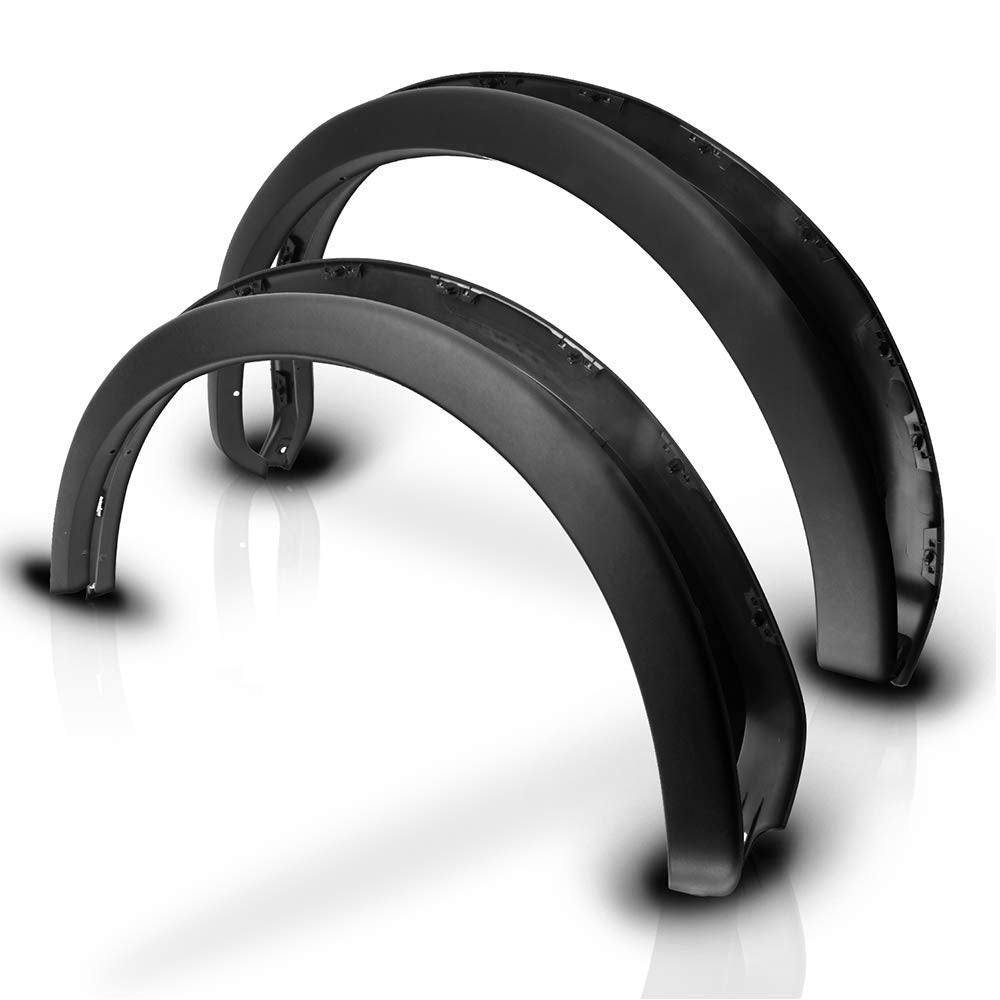 FREEMOTOR802 Compatible With 2009-2014 Ford F-150 Fender Flares OE Factory Style Unpainted Black 4Pc Set Car Wheel Arches