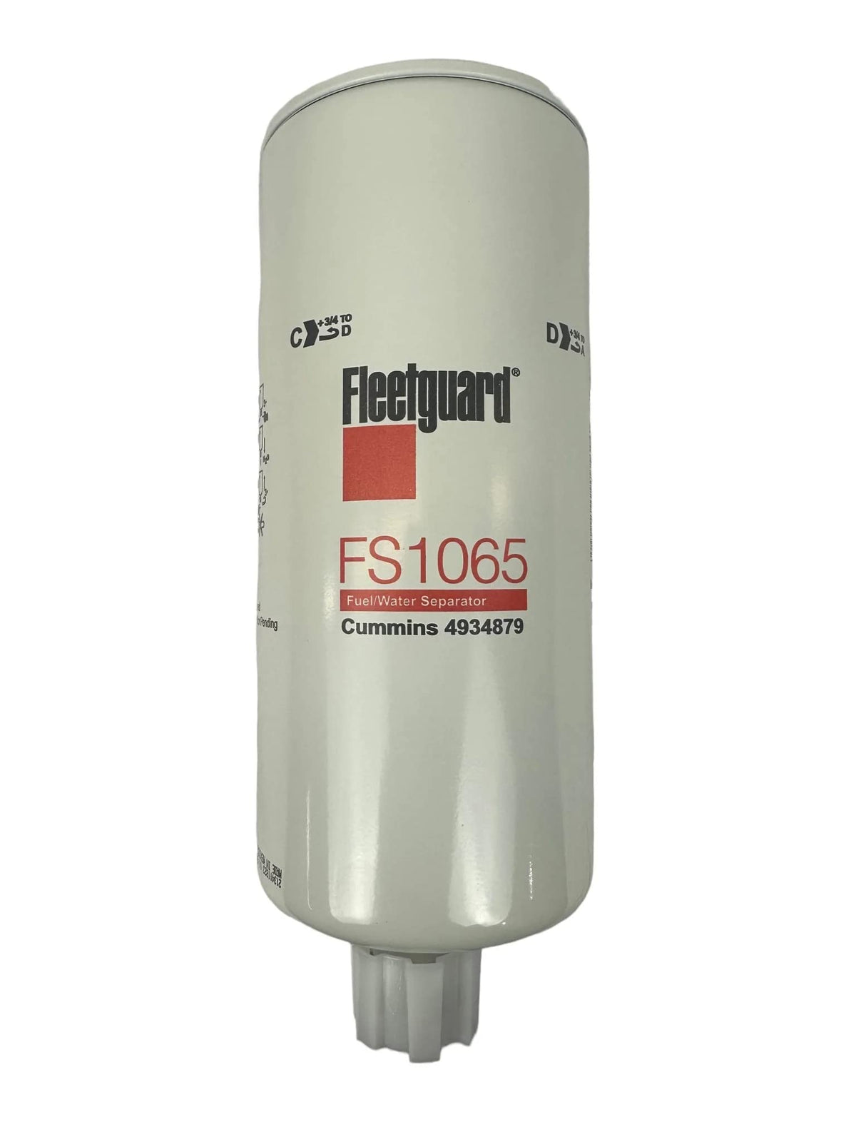 Fleetguard Fs1065 Fuel/Water Separator For Cummins 4934879, Isc07 Stratapore Media, 98.7% Efficiency, 10-Micron Rating, 1-14 Uns