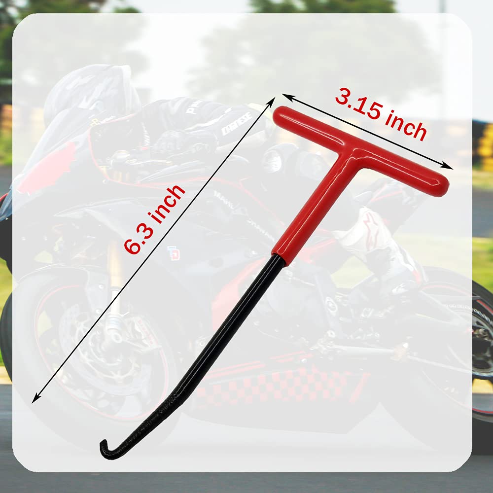 Motorcycle Exhaust Spring Hook, T Shaped Handle Exhaust Pipe Spring Puller Installer Hooks Tool With Rubber Coating For Motorcyc