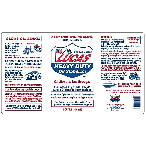 Lucas Oil 10001 Heavy Duty Oil Stabilizer - 1 Quart