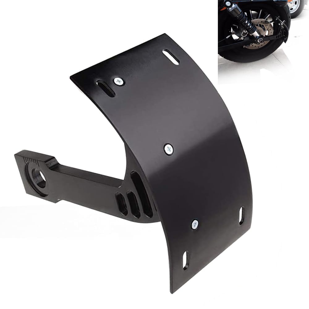 Sunpie Black Motorcycle Cured Vertical Side Mount Licese Plate Tag Holder Bracket Fits All Sport Bike