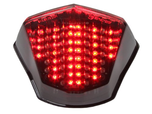 Integrated Sequential Led Tail Lights Smoke Lens For 2009-2017 Yamaha Fz6R