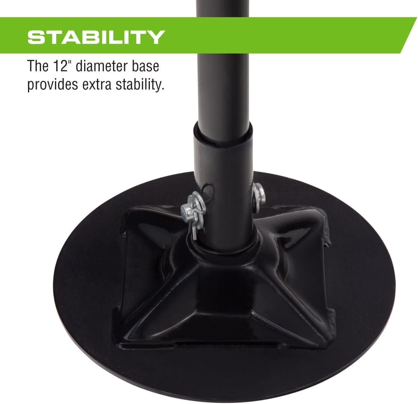 Arcan 1,500 Lb Underhoist Support Stand, Short Style, 48-76 Inch Height Range, Self-Locking Screw, Heavy-Duty Base, Alss15S