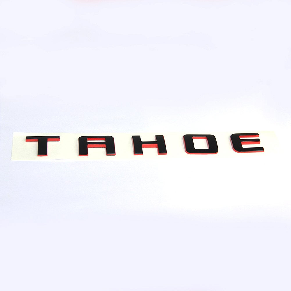 Yoaoo 1X Oem Tahoe Red Line Nameplate Emblem Badge Letter 3D Logo Compatible With Suburban Original Redline