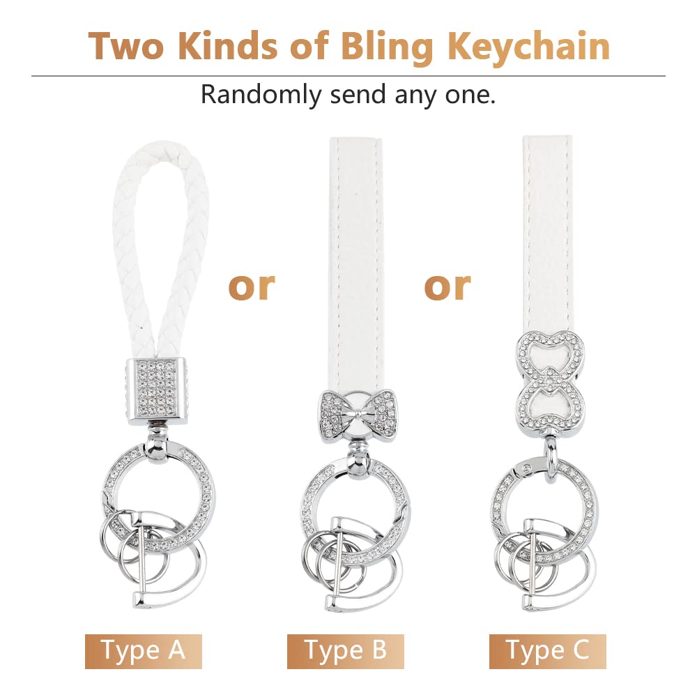 Pifoog White Key Fob Cover For Mercedes Benz Glc Gle Gla Glb Gls A C E G S Amg Class Accessories Soft Tpu Car Smart Keys Case Bling Keychain Full Protection Girly Women