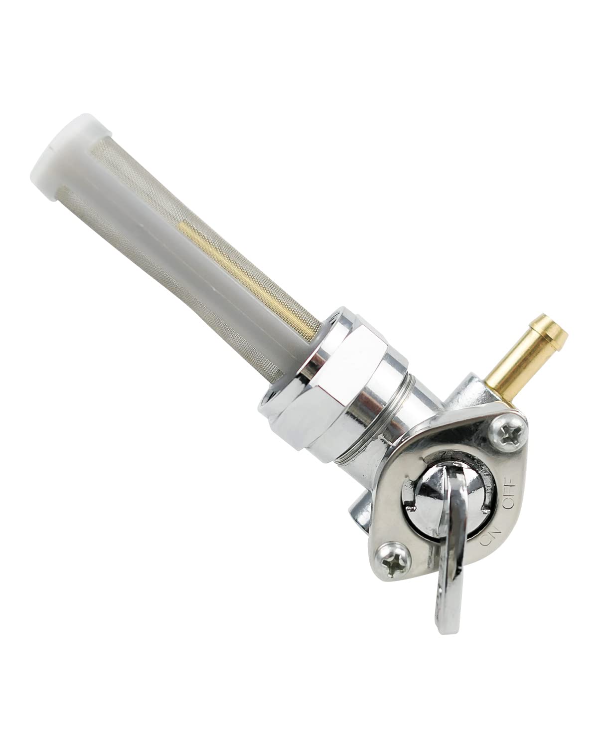 Fuel Valve Petcock With Shut Off Valve Fit For Harley Sportster Big Twin 1975-2006 Replace 62168-81, For 1/4' Id Fuel Hose, 22Mm
