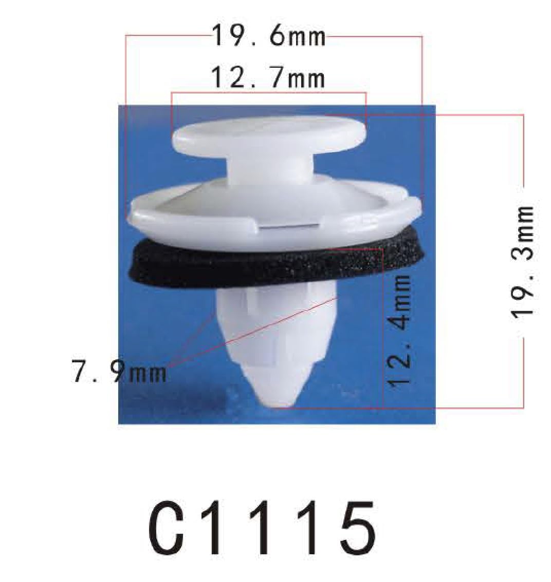 Autobahn88 Retainer Clip For Trunk Trim Molding, Compatible With Honda (Oem: 91513Sjk003) (Pack Of 20)