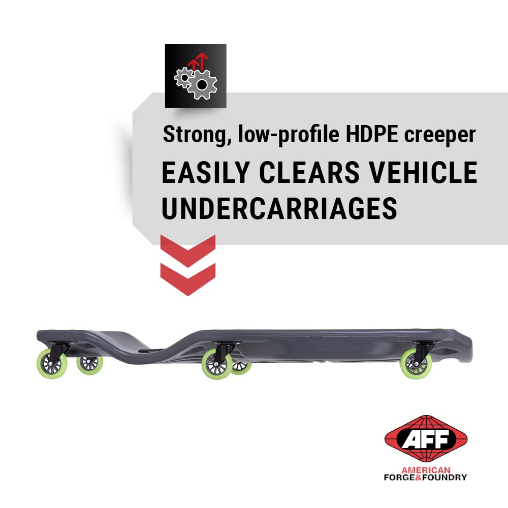 AFF Viking Mechanic's Creeper - Low Profile Ergonomic Design with Padded Headrest - Heavy Duty