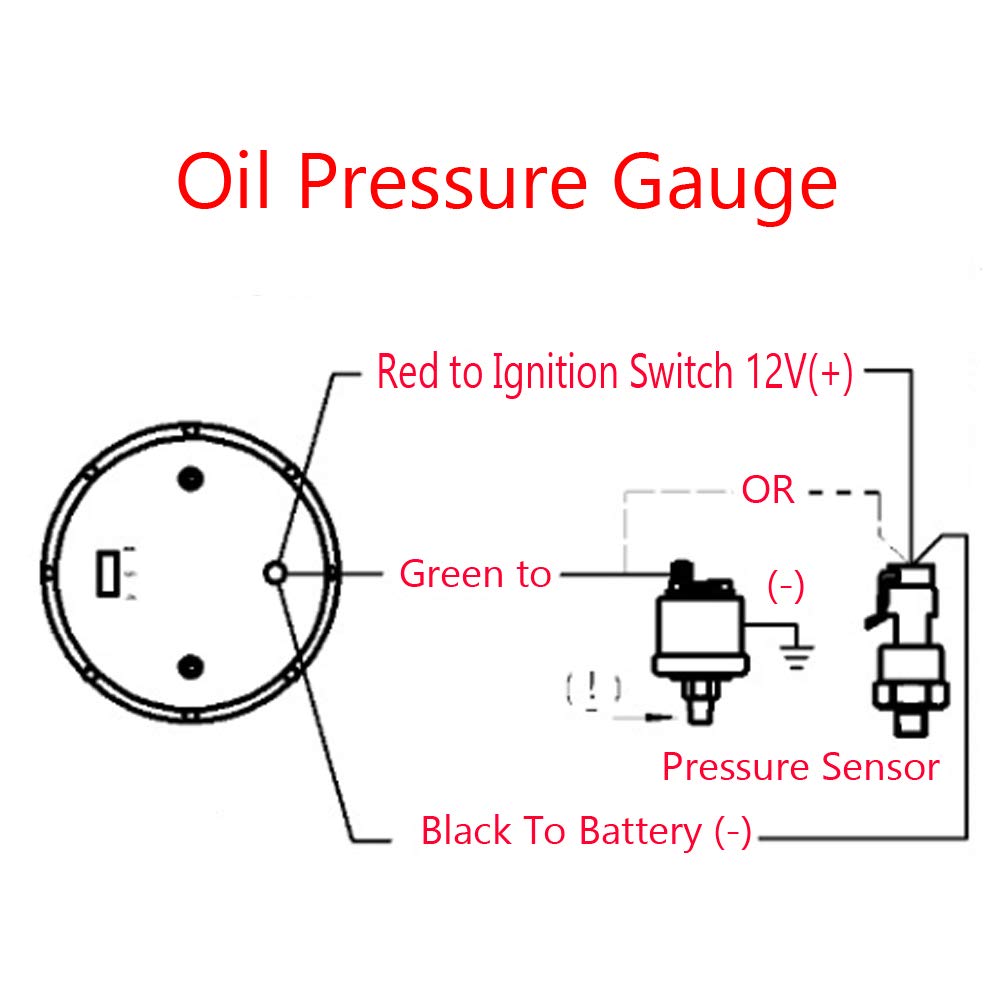 Esupport Car 2'' 52Mm Oil Press Gauge Meter Pressure Automotive