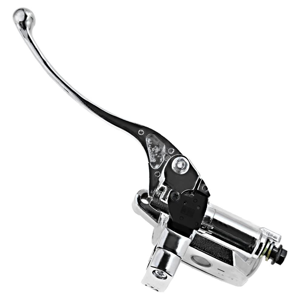 Saihisday 1' Brake Master Cylinder & Clutch Set Chrome for Honda Shadow VTX1800 Kawasaki Vulcan Yamaha Road Star Suzuki (1 Pair, Left + Right)