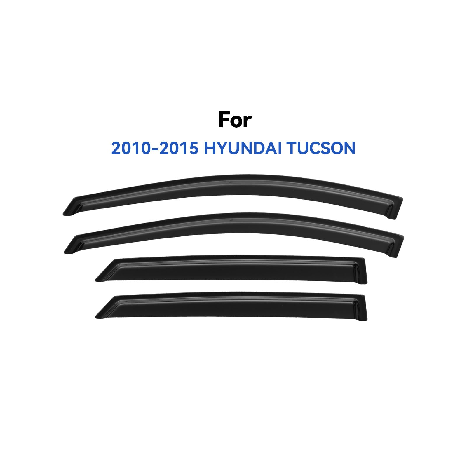 Window Visors Rain Guards for 2010 2011 2012 2013 2014 2015 Hyundai Tucson, Out-Channel Window Vent Wind Deflectors Visors Shade