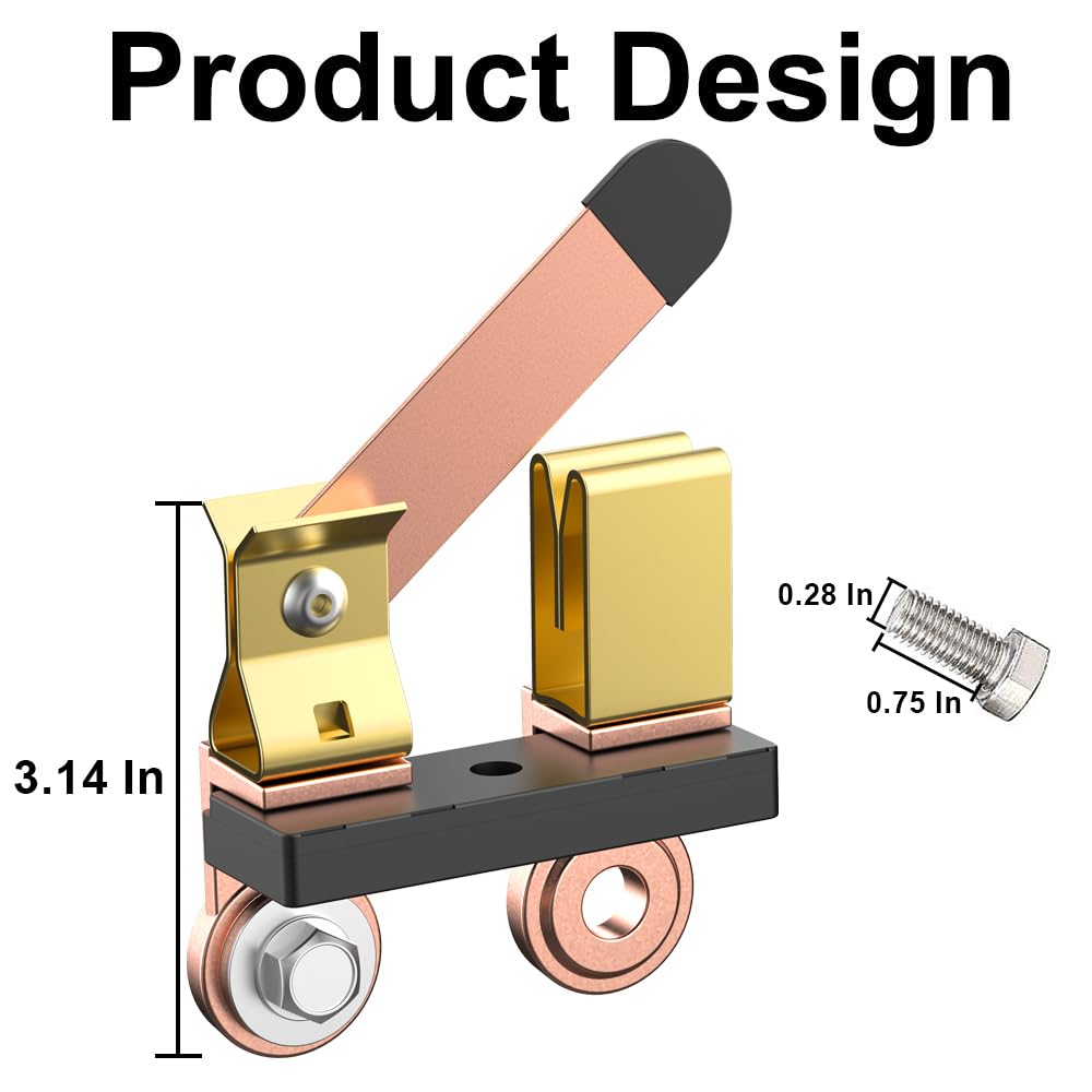 Side Post Knife Blade Master Switch, 12V 24V Battery Disconnect For Auto Car Rv-Marine Boat Truck Vehicle, Cut Off Shut Off (Sid