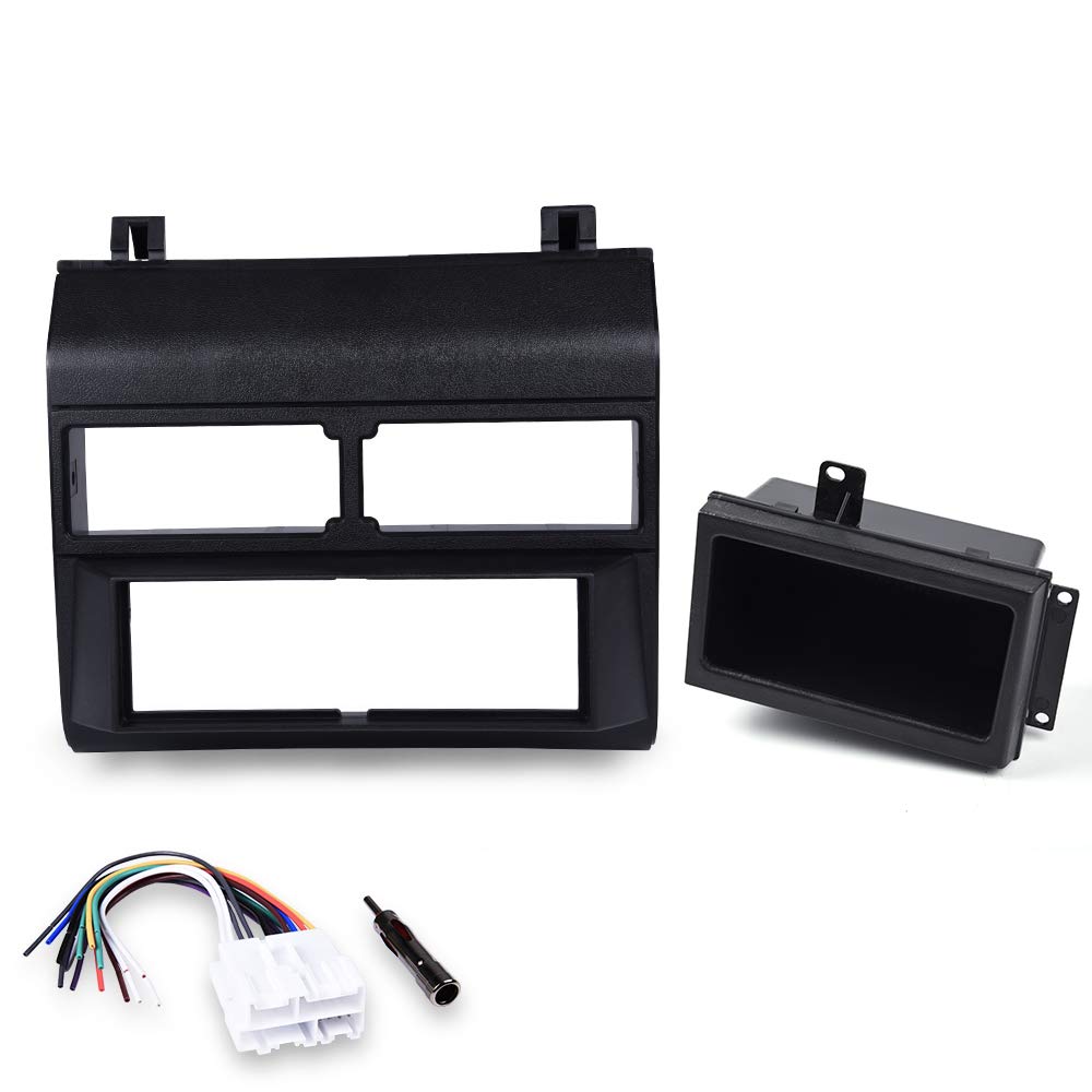 Pit66 Dash Pad Cover Install Dash Kit Wire Harness Adapter Compatible With 1988-1994 Chevy Gmc Trucks Mount Dashboard Cover Blac