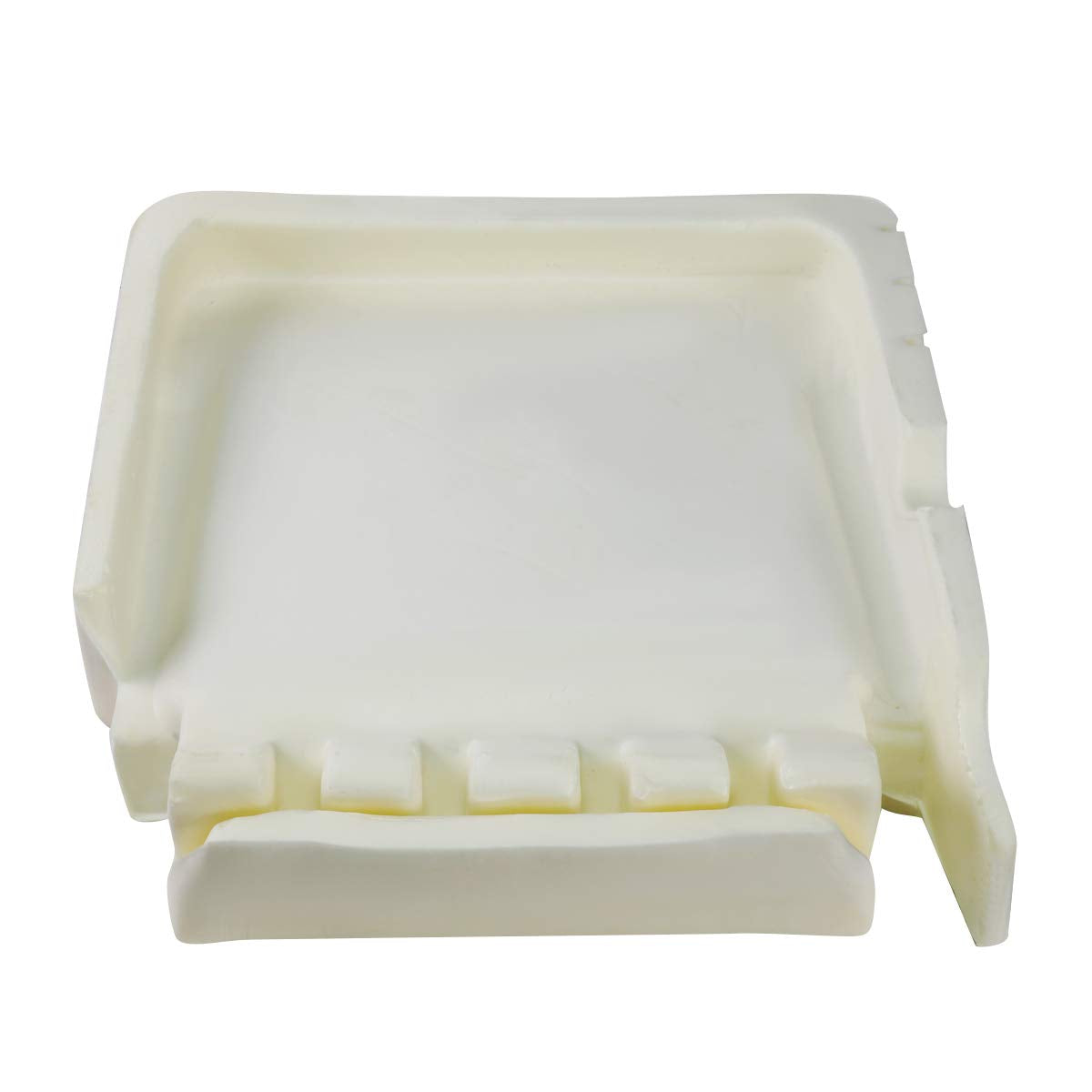 Auto Dynasty Vinyl Cloth Bucket Seat Bottom Lower Cushion Pad Compatible with Dodge Ram 1500 2500 3500 4500 5500 Pickup Truck 06-10, Front Driver Side, White