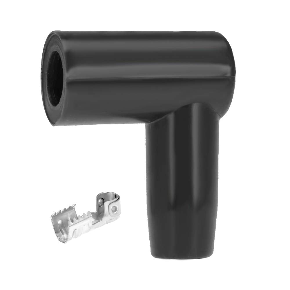 Spark Plug Boot Terminal Kit 90 Degree Spark Plug Boot Hei Distributor And Coil Boot Spark Plug Ignition Wire (8-Pack)