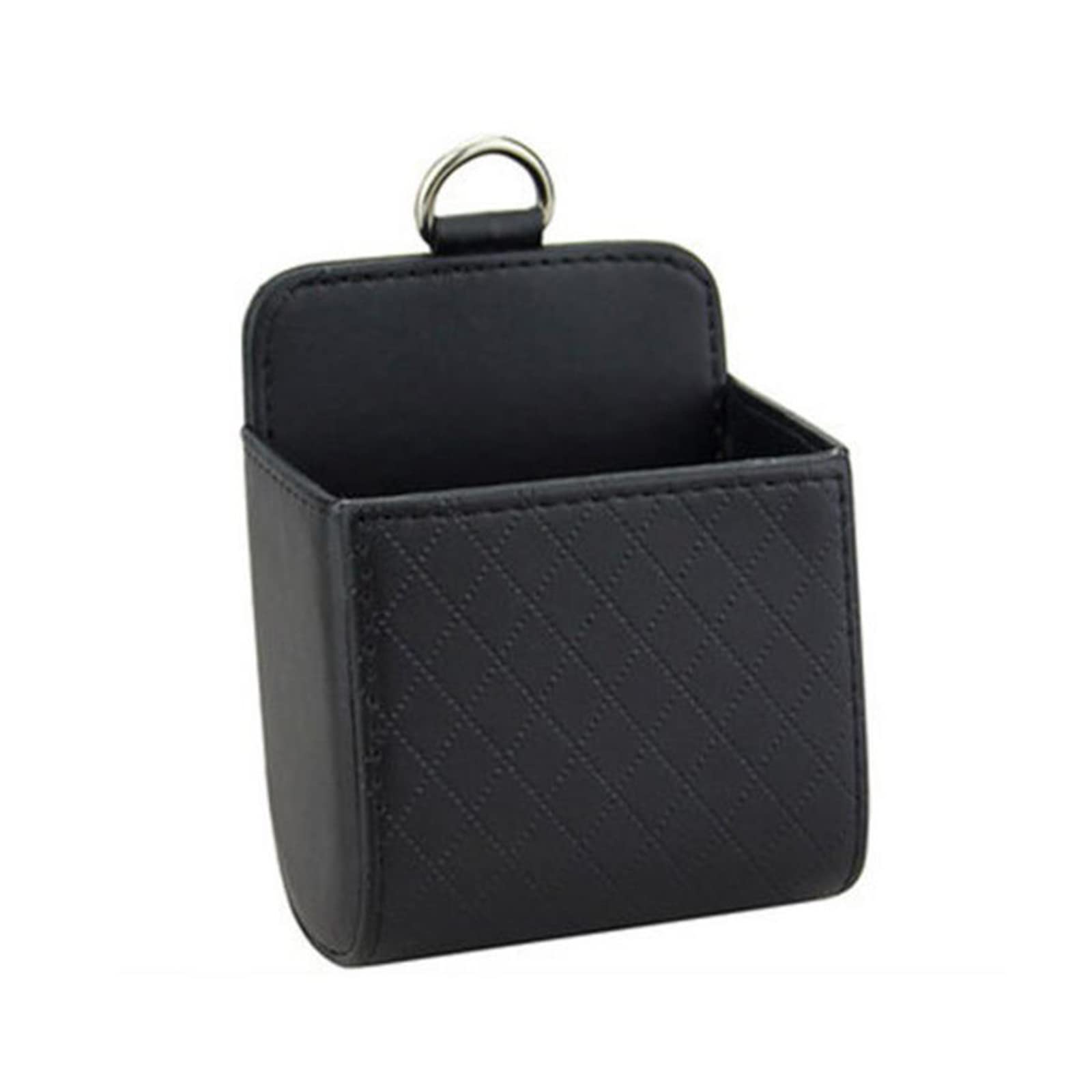 Yeenelwboo Car Air Vent Storage Bag Pu Car Organiser Air Ventilation Organizer Bag Box With Hook For Keys, Coins, Bill Deposit, Mobile Phones