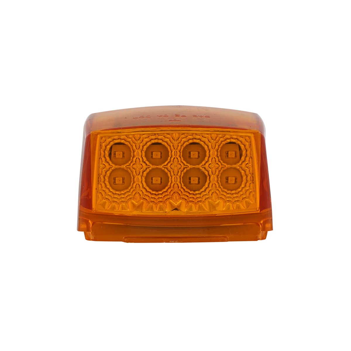 United Pacific 39527 17Led Reflector Square Cab Light, Polycarbonate Lens, Reflective Chrome Inner Housing, Dot/Sae – Amber Led/Amber Lens – One Unit