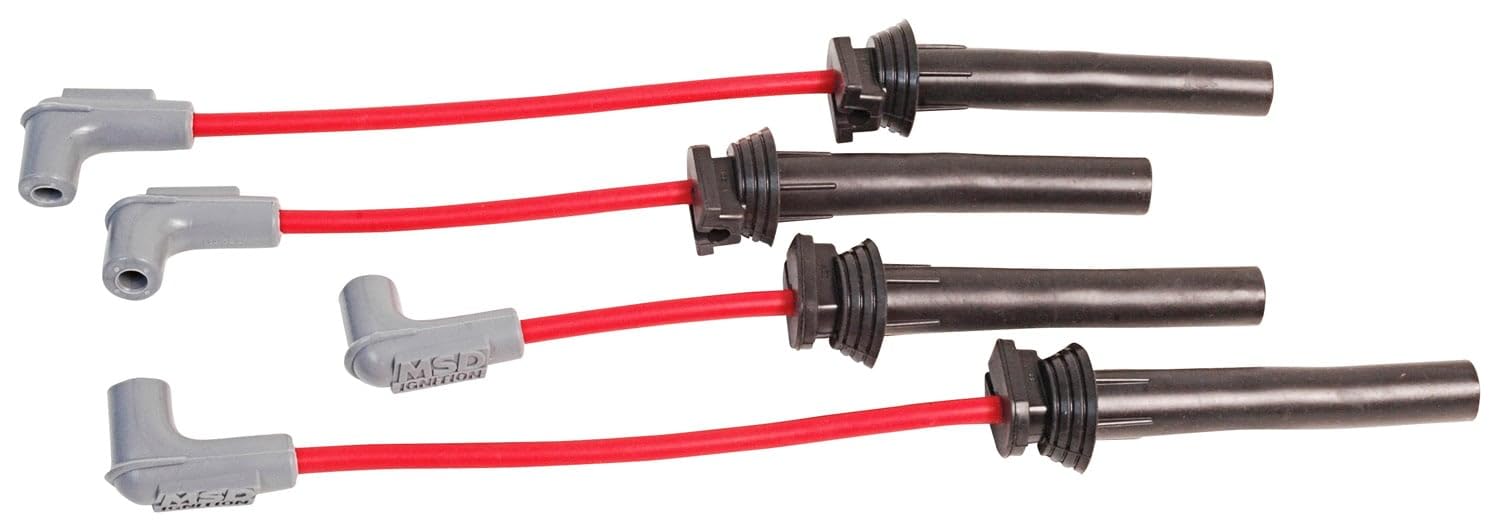 Msd 32879 Super Conductor Spark Plug Wire Set, Red