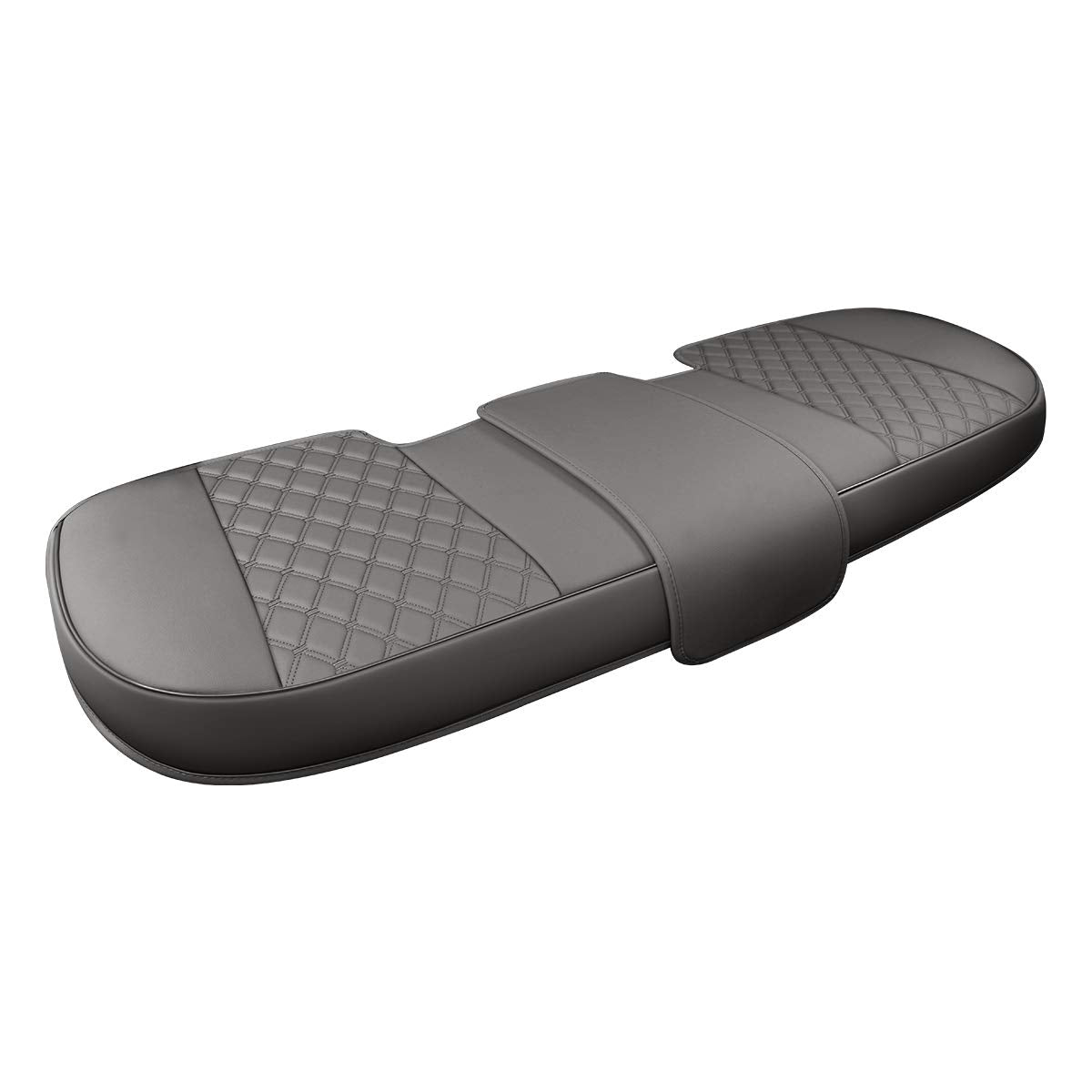 Black Panther Luxury Pu Leather Rear Car Seat Cover, Compatible With Most Vehicles, Adjustable Length 49-55'', Diamond Pattern E