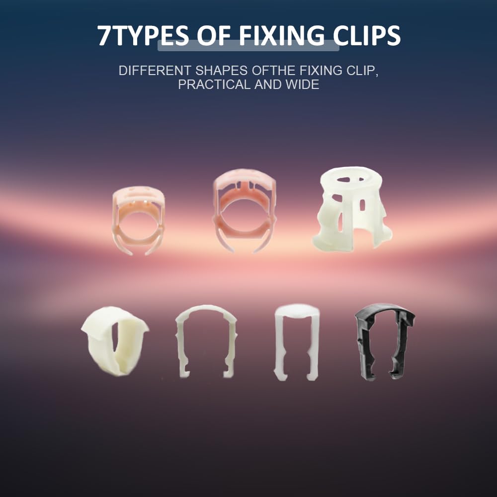Fuel Line Clips, Auto Clips Replacement Kit, Transmission Line Clips, Fuel Line Retaining Clip Box, Refrigerant Line Clip, 3/8 & 5/16 Fuel Line Retaining Clip Assortment Kit Compatible With F-O-R-D Gm