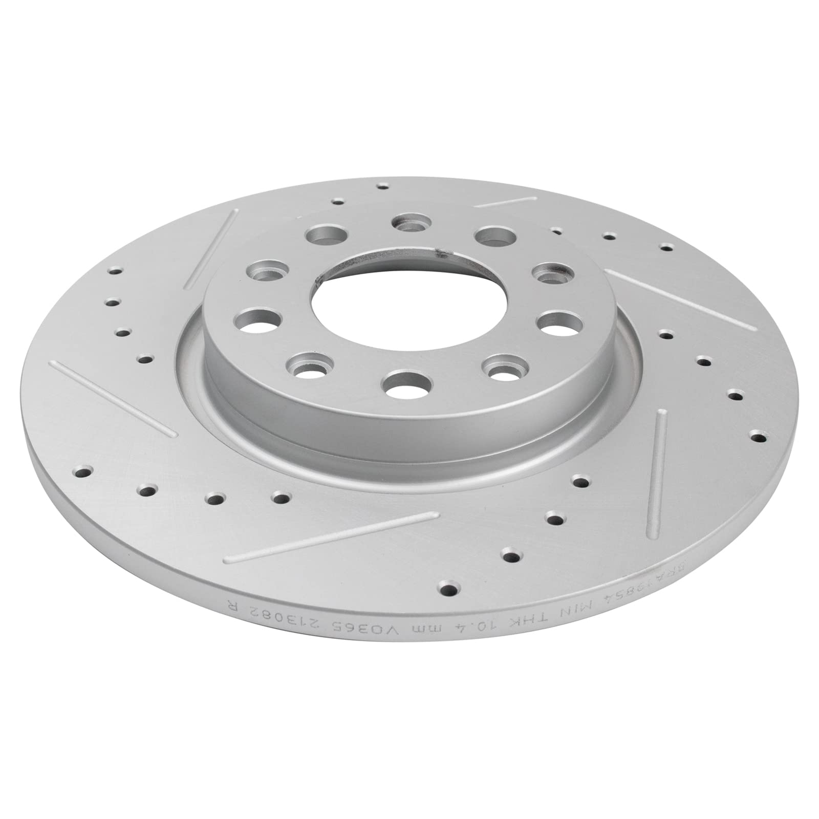 Trq Rear Performance Brake Rotors Set Premium G-Coated Cross Drilled & Slotted Compatible With 2015-2017 Chrysler 200 2014-2021