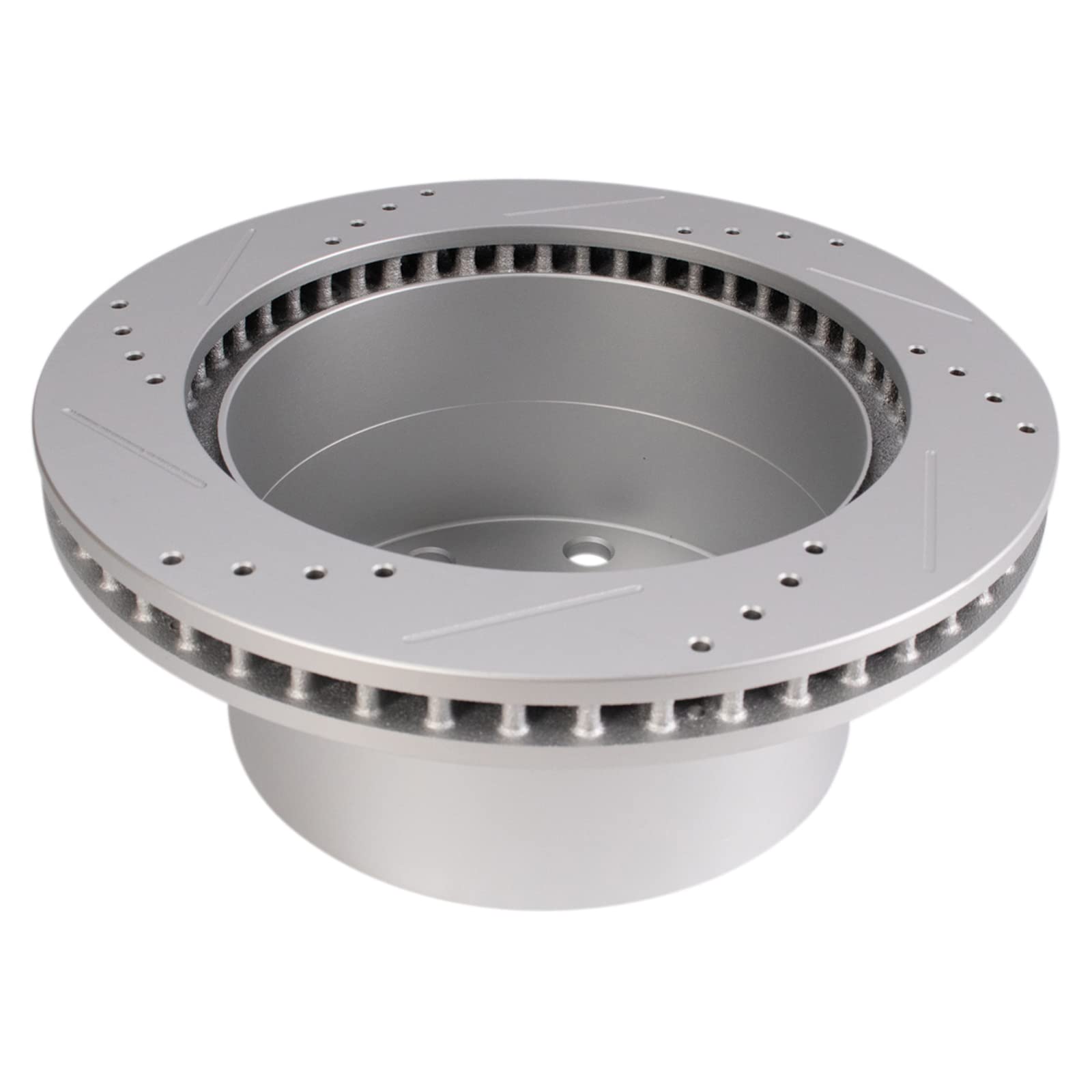 Trq Brake Rotors Set Premium G-Coated Performance Slotted X Drilled Rear Driver & Passenger Side Compatible With 2001-2002 Dodge