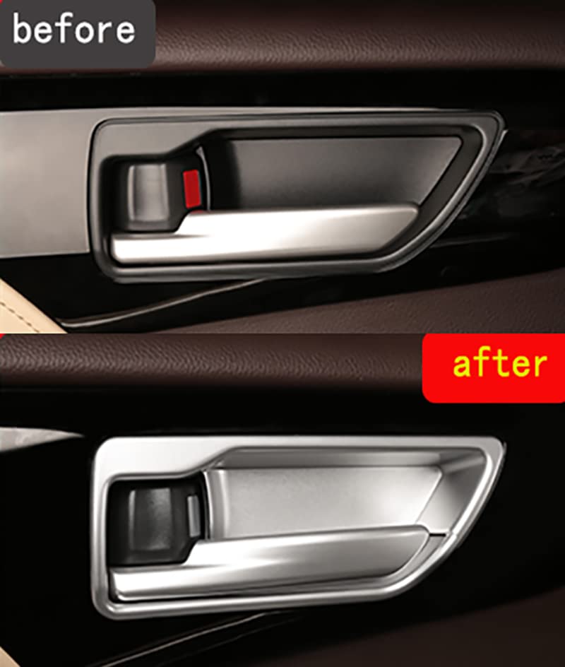 Eridanus Auto Accessories Fit For Highlander 2023 2022 2021 2020 Inner Door Handle Bowl Cover Trim (Matte Silver) Abs 4 Pcs