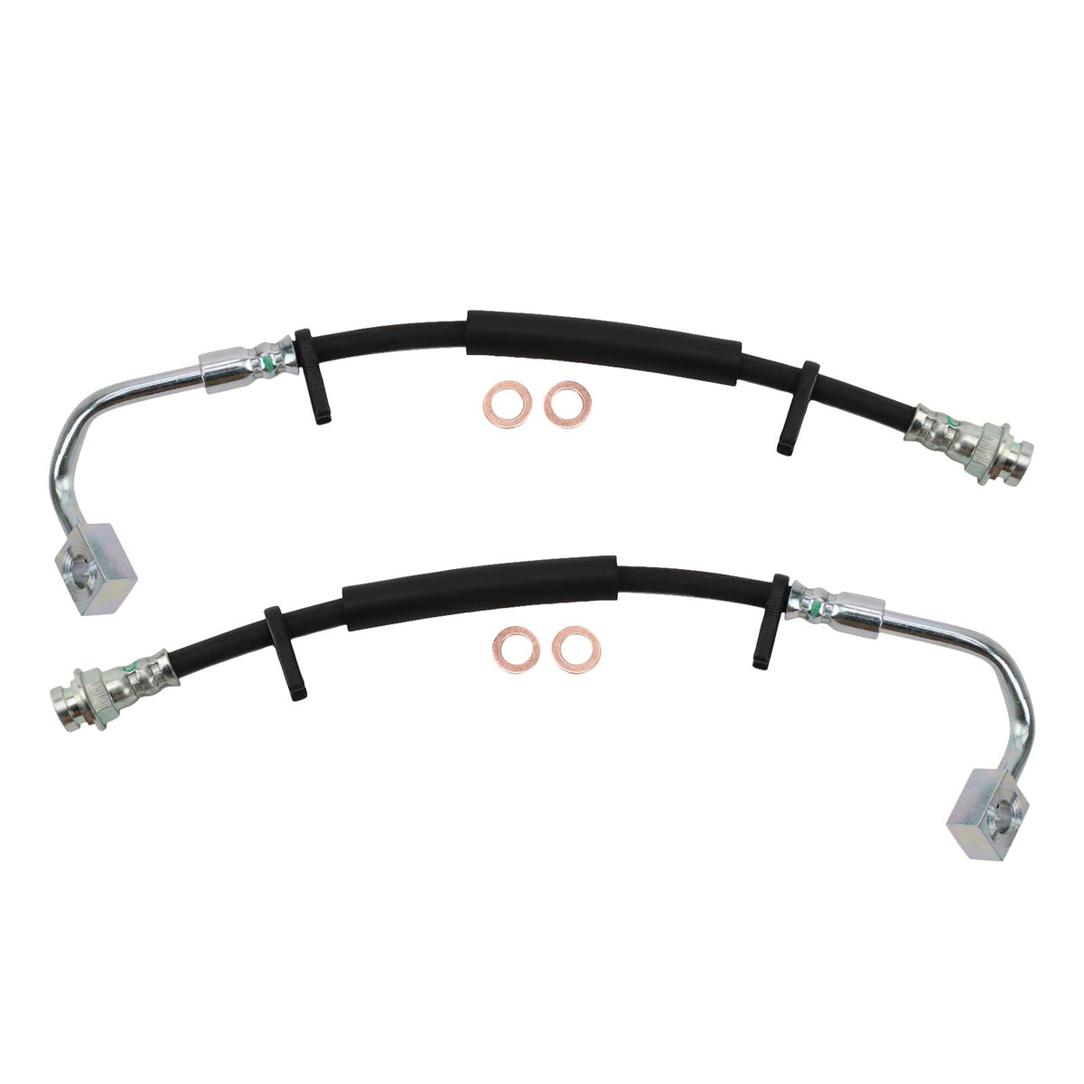 Trq Rear Brake Hose Set Compatible With 2011-2016 Chrysler Town Country Dodge Grand Caravan 2012-2015 Ram C/V 2011-2014 Volkswag