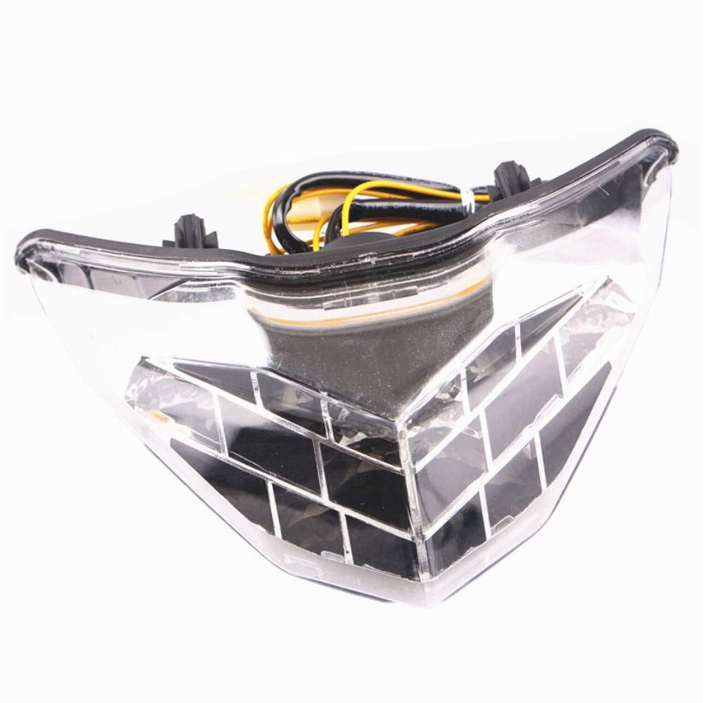 Mzs Motorcycle Tail Light, Led Integrated Turn Signal Blinker Clear Compatible With Ex 300 Ex300 2013-2017