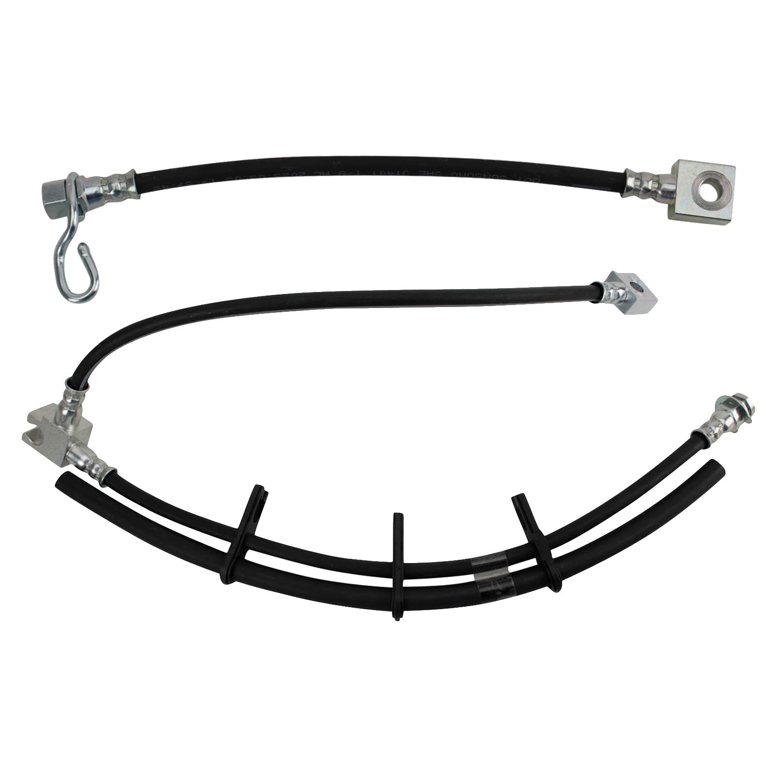 Trq Rear Brake Hose Set Compatible With 2007 Ford E-150 2003-2007 E-250 2000-2002 E-250 Econoline 2003-2005 E-350 Club Wagon E-3