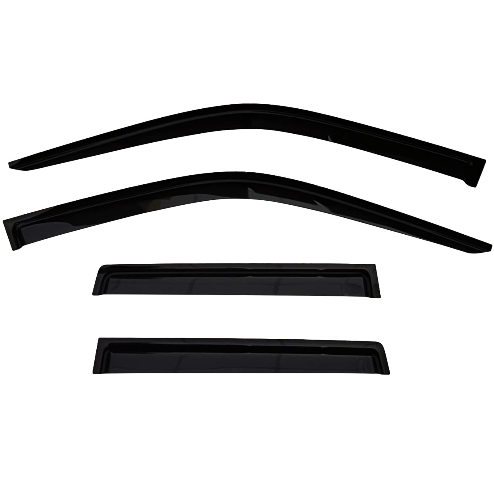 2022-2025 Tape-On Side Window Visor Deflectors For Toyota Tundra Double Cab Rain Guards Sr Sr5 Limited Smoke Tinted Protectors 2