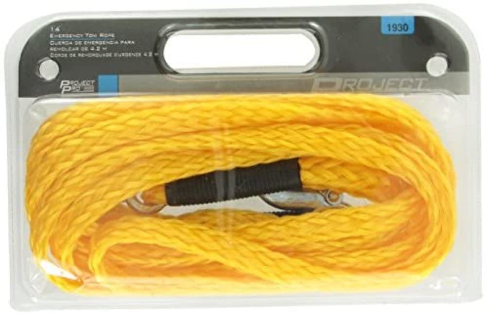 Performance Tool 1930 14 Heavy Duty Polypropylene Braided Rope with Drop Forged Carbon Steel Hooks - 1334Lbs Safe Working Load L