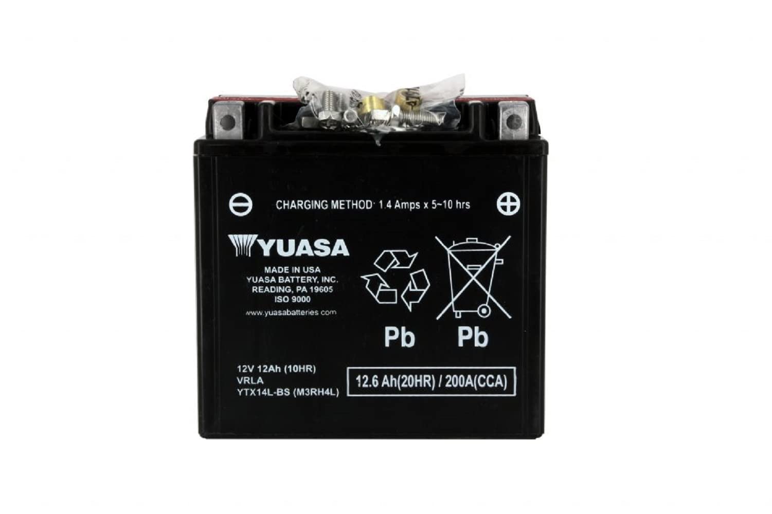 Yuasa Yuam3Rh4L Ytx14L-Bs Battery, Multi-Colored