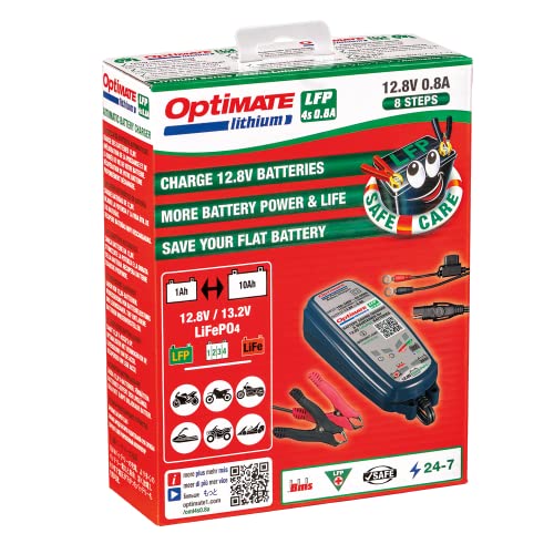 Optimate Lithium 4S 0.8A, Tm-471, 8-Step 12.8V 0.8A Sealed Battery Saving Charger & Maintainer