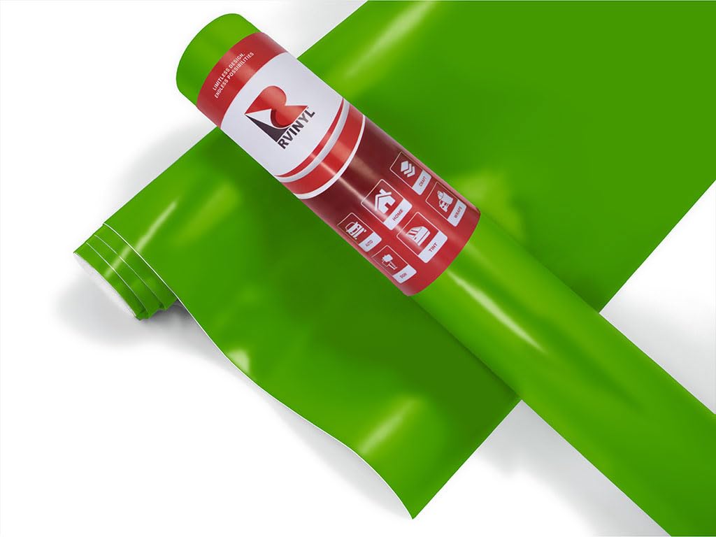 3M 2080 S196 Satin Apple Green (5Ft X 2Ft) Vinyl Wrap Film Sheet With Air-Release For Cars, Trucks & More (10Sq Ft Roll)