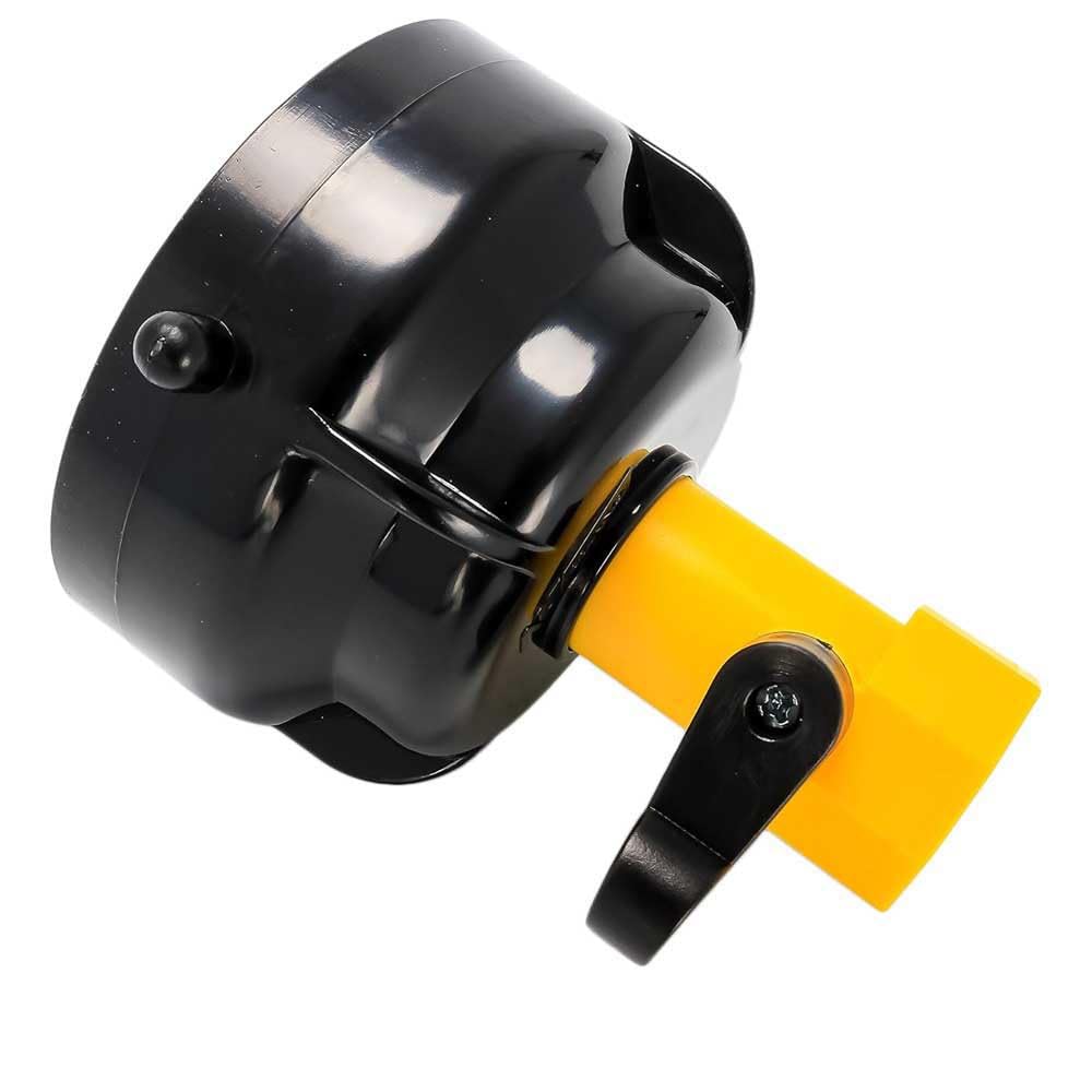 Camco RV Sewer Hose Rinse Cap | Features a Convenient Shut-Off Valve for Water Flow Control, Firmly Locks onto the RV Sewer Hose