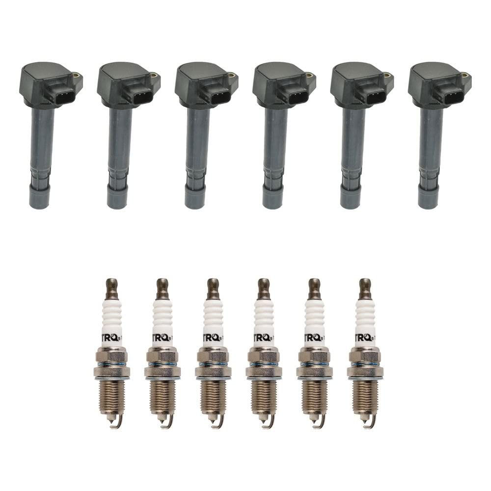 Trq Ignition Kit Ignition Coil Spark Plugs Compatible With 2001-2009 Acura Mdx 2004-2007 Honda Accord 2003-2008 Pilot 2006-2008