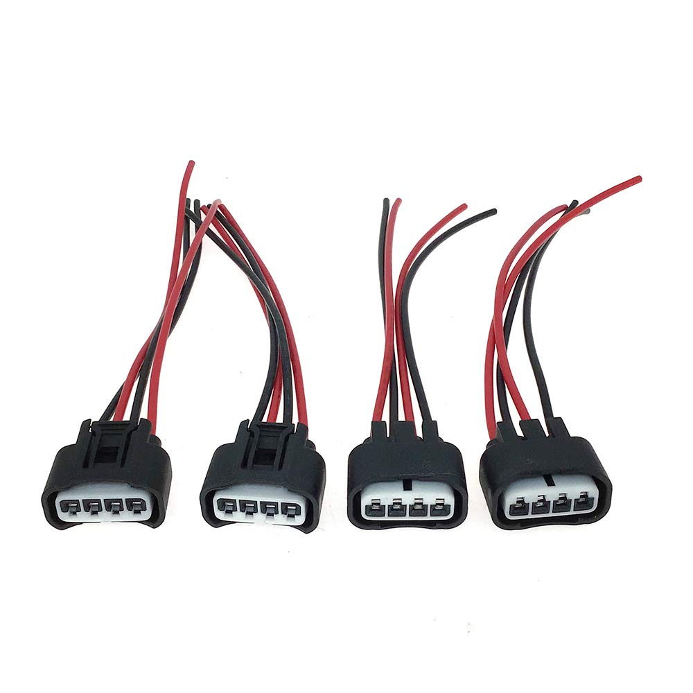 Pack of 4 Ignition Coil Female Connector Plug Harness Pigtail Fits HS250h Pontiac Vibe Scion tC Camry Corolla Highlander Matrix 