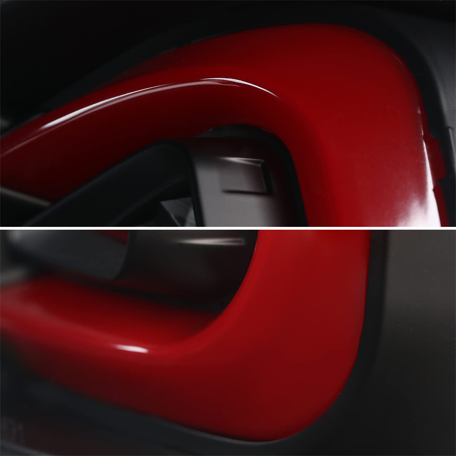 Spec-D Tuning Black Housing Clear Lens Red LED Bar Tail Lights Compatible with 2014-2018 GMC Sierra 1500, 2014-2018 GMC Sierra 2500HD, 2014-2018 GMC Sierra 3500HD, Left + Right Pair Assembly