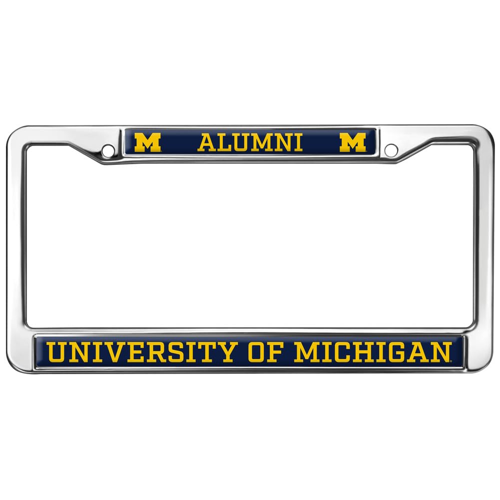 University of Michigan Alumni Full Size Standard License Plate Metal Frame