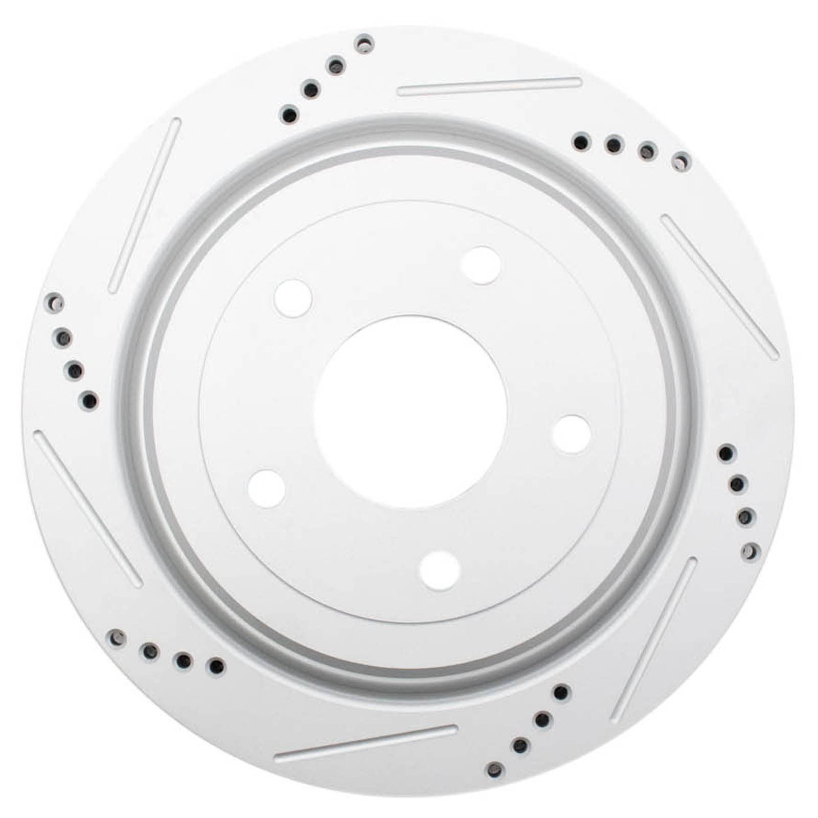 Trq Rear Performance Brake Rotors Set Vented Premium G-Coated Cross Drilled & Slotted Compatible With 2004-2009 Cadillac Xlr 200